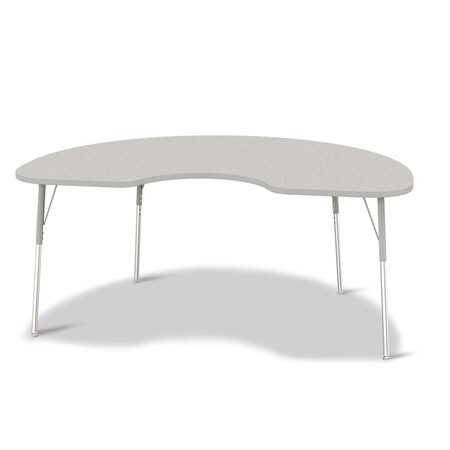 Jonti-Craft Berries Kidney Activity Table, 48 in. x 72 in., A-height, Freckled Gray/Gray/Gray 6423JCA000